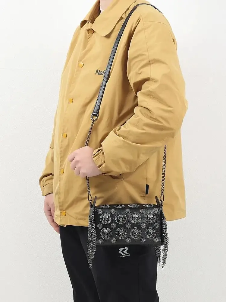 2024 Skull Rivet Tassel Fringe Handbag Chain Crossbody Bags