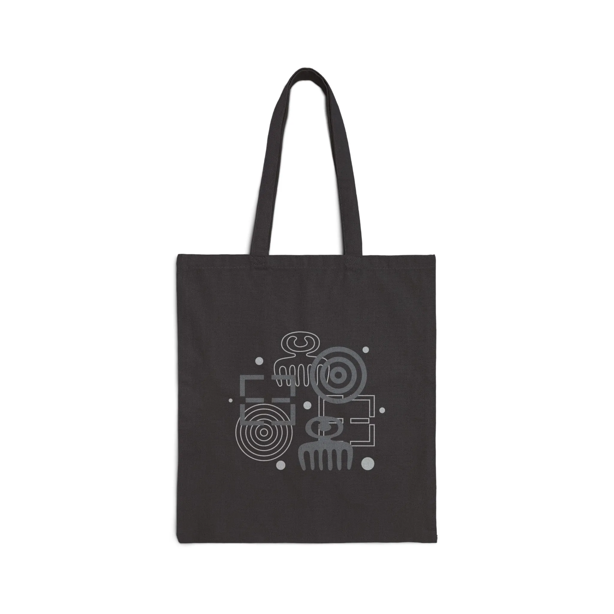 Adinkra Cotton Canvas Tote Bag - Eco-Friendly Reusable Grocery & Shopping Bag