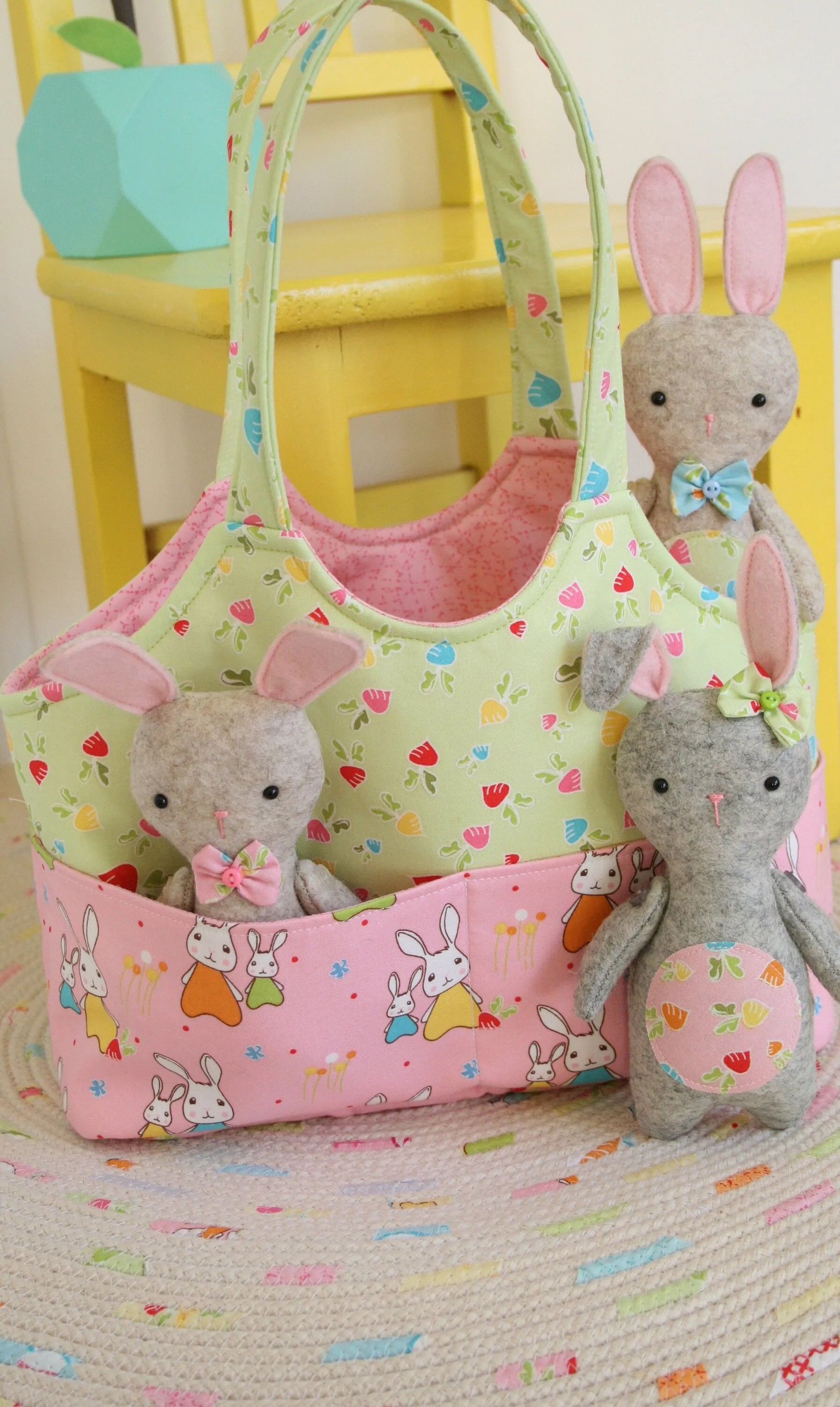 Bag O' Bunnies: Sewing pattern for bag and bunnies