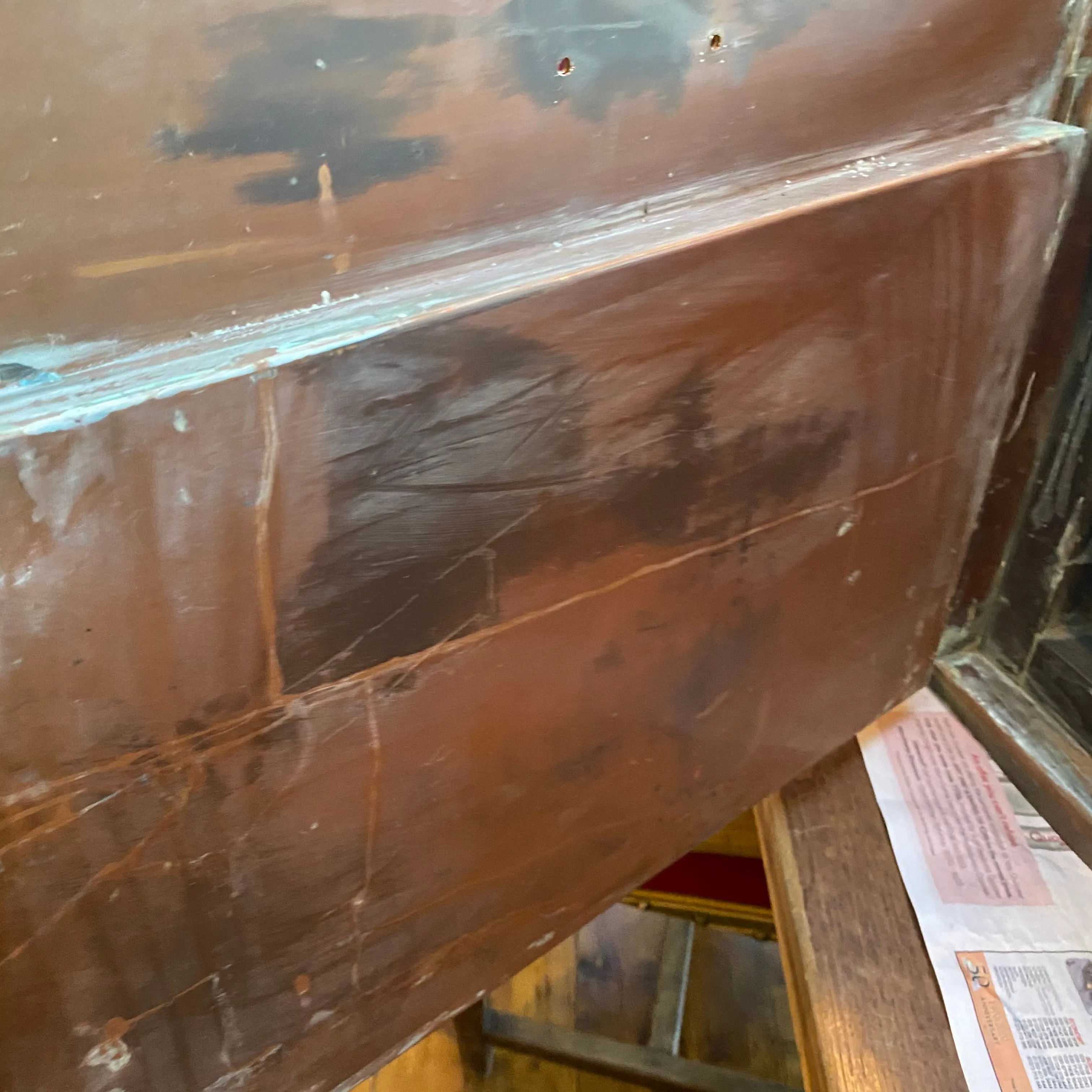 Beautiful French copper medical sterilising cabinet