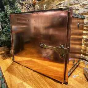 Beautiful French copper medical sterilising cabinet