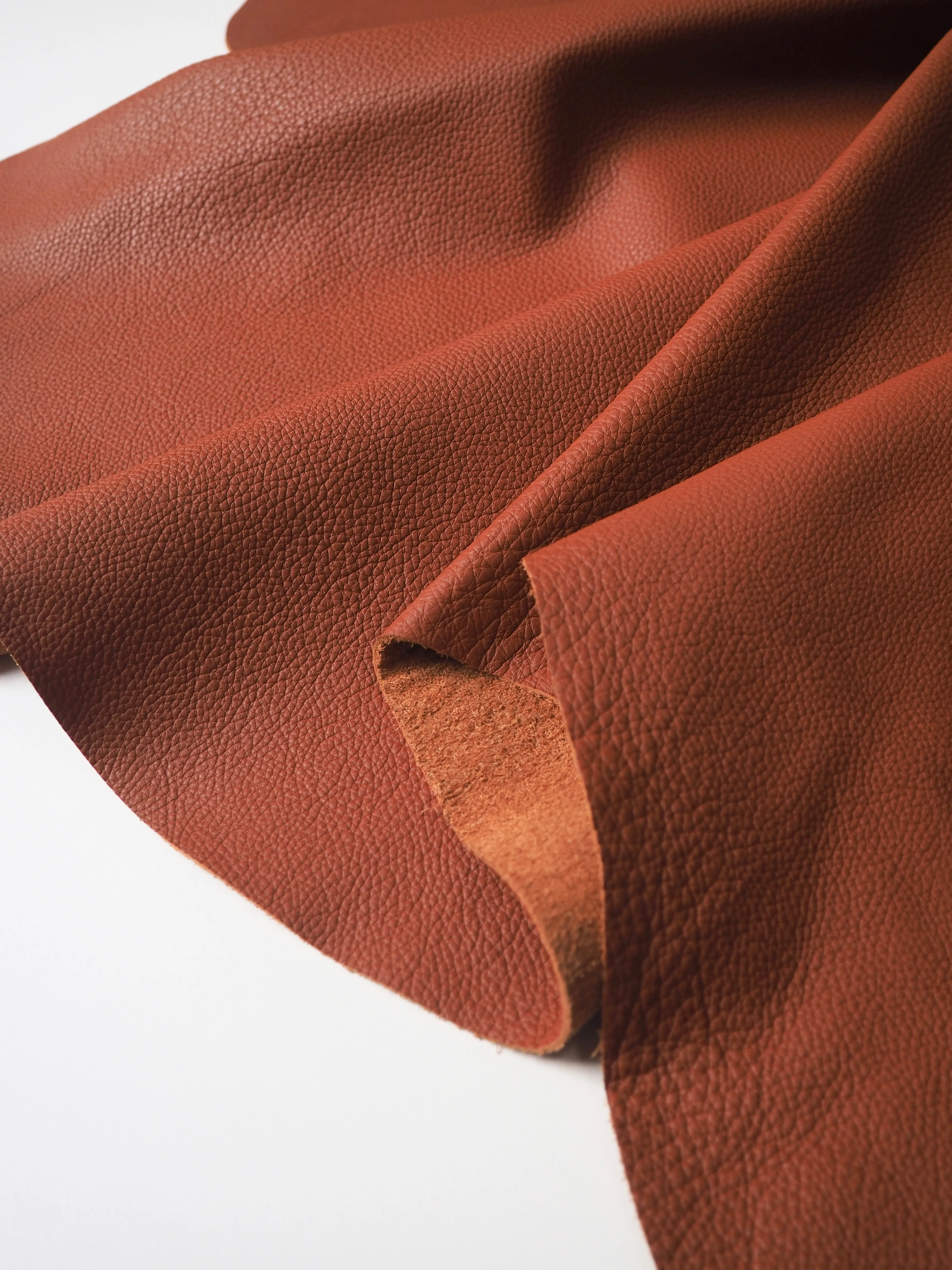 Burnt Ochre Distressed Cowhide