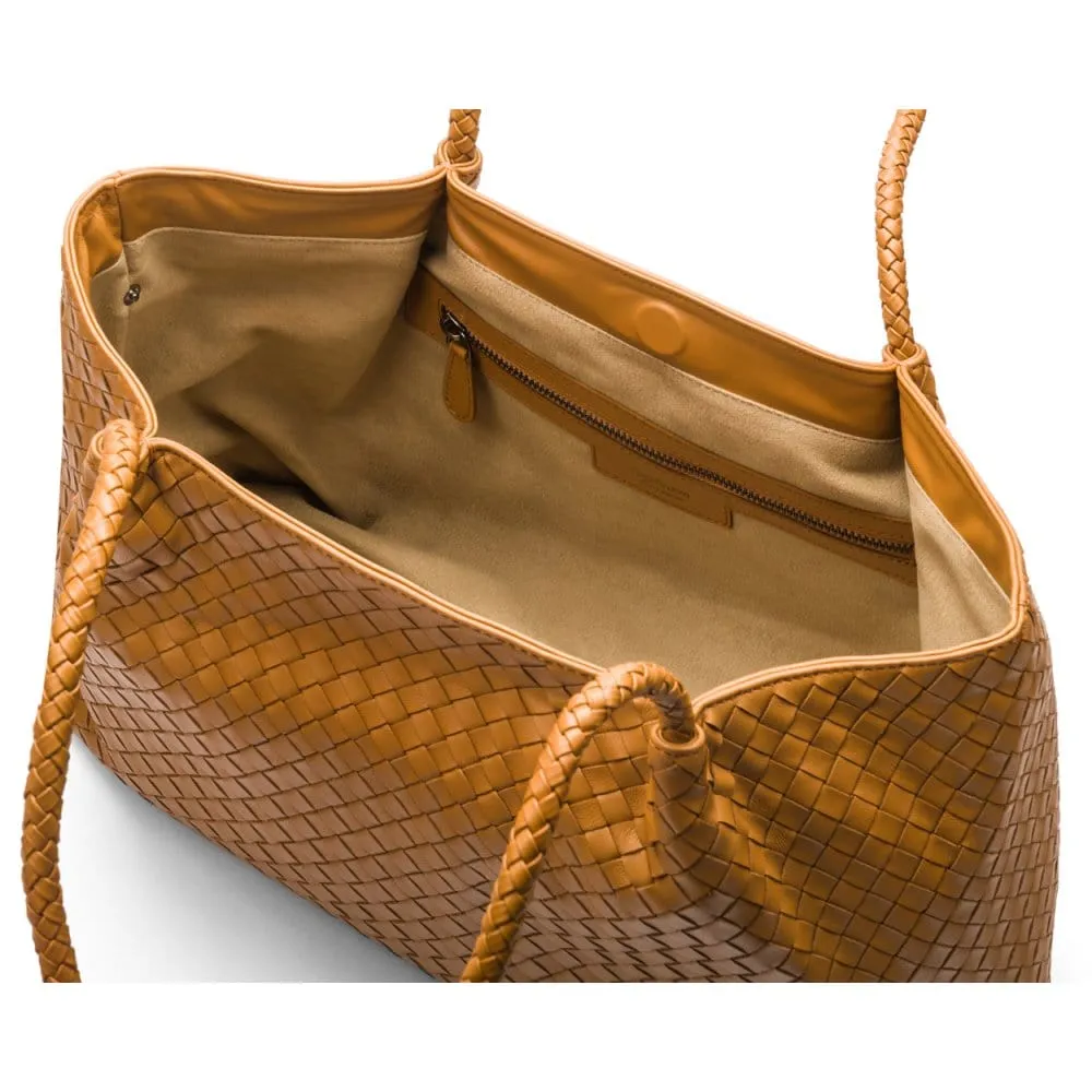 Cassidy Woven Slouchy Bag - Mustard