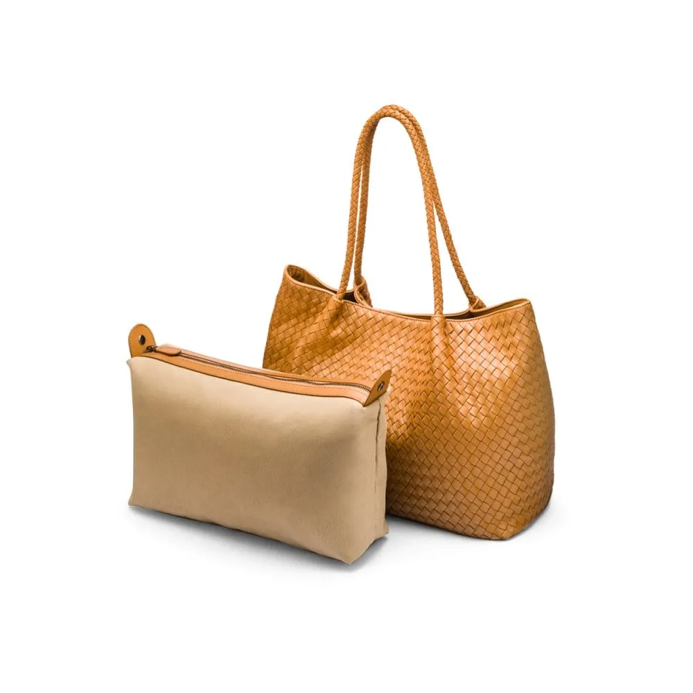 Cassidy Woven Slouchy Bag - Mustard