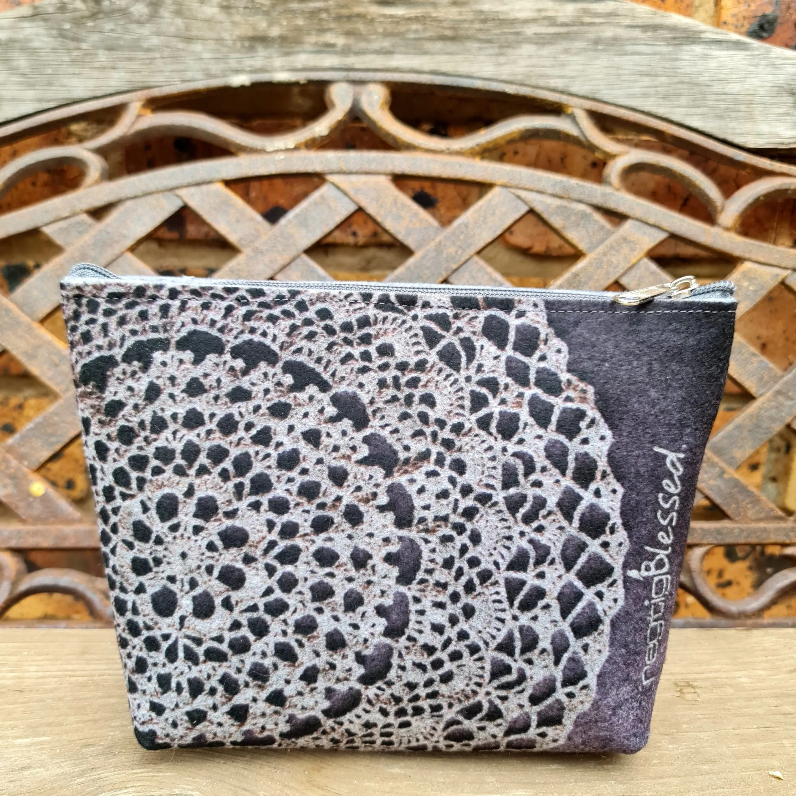Crochet - Recycled Felt Cosmetic Bag