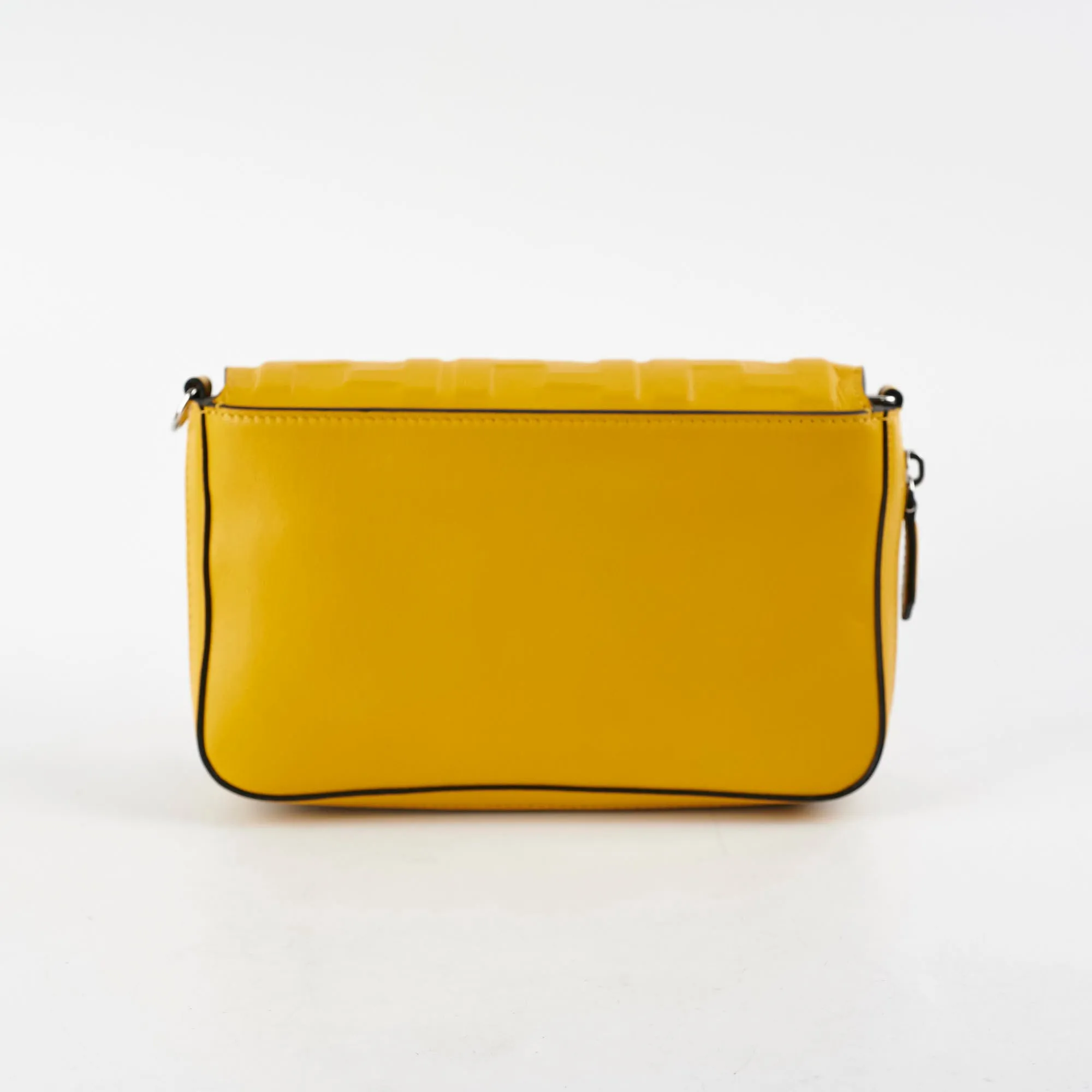 Fendi Expand Nappa FF 1974 Mini Embossed Flap Bag Yellow