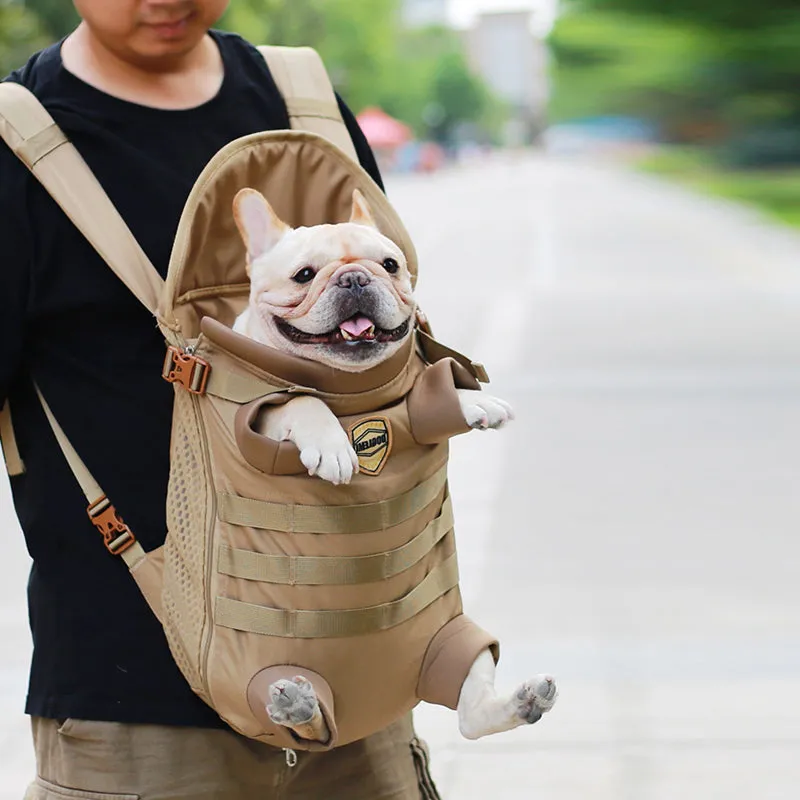 Frenchie Backpack Breathable Pet Carrier