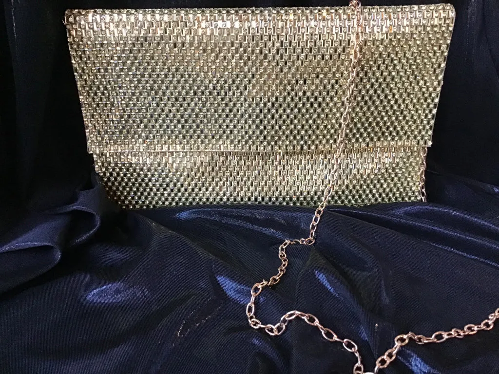 Gold Sequined Beaded Evening Bag