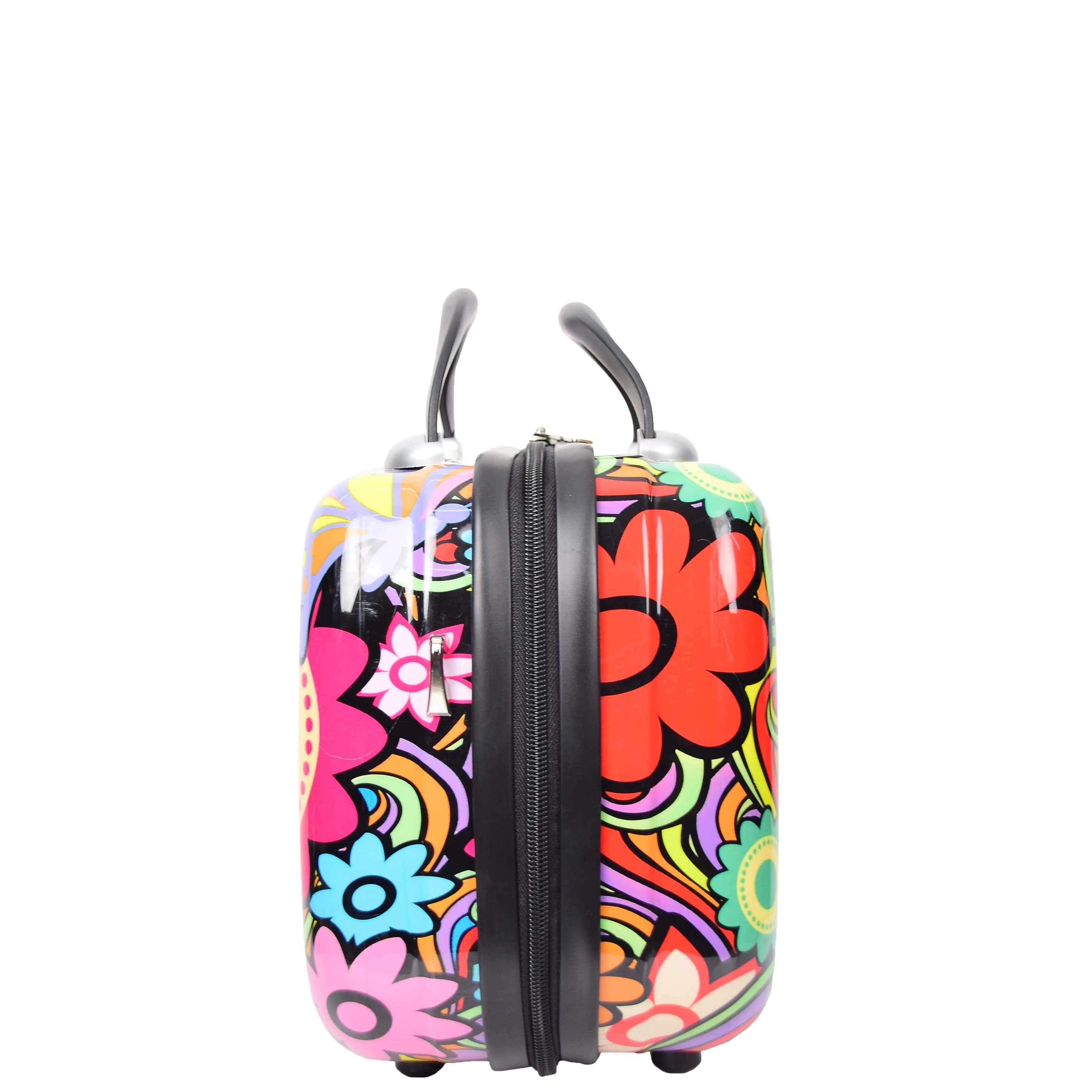 Hard Luggage Beauty Cosmetic Case Organiser Bag Flower Print