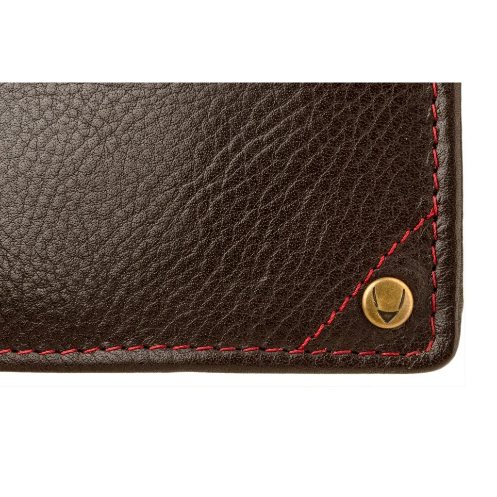 Hidesign Angle Stitch Leather Multi-Compartment Leather Wallet