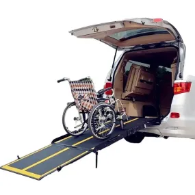 Hydraulic wheelchair lift ramp I Lightweight Carbon Fiber/Aluminum Hydraulic Wheelchair Lift Ramp I Electric Up-Down Loading Ramp for Easy Accessibility