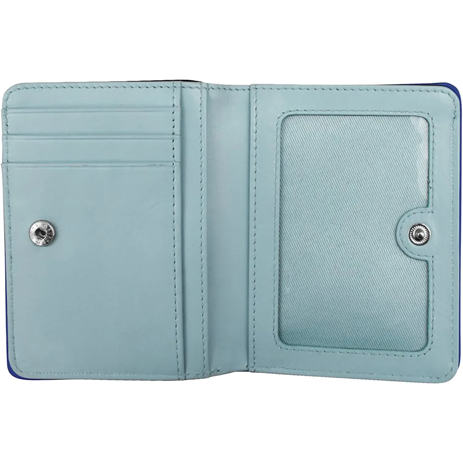 ili New York Euro Size Wallet Navy/Chambray Leather