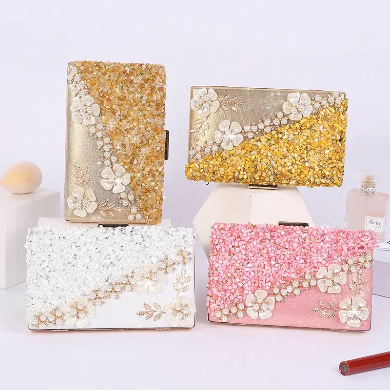 Luxy Moon Women's Crossbody Bag for Ladies Flower Sequin Clutch Purse