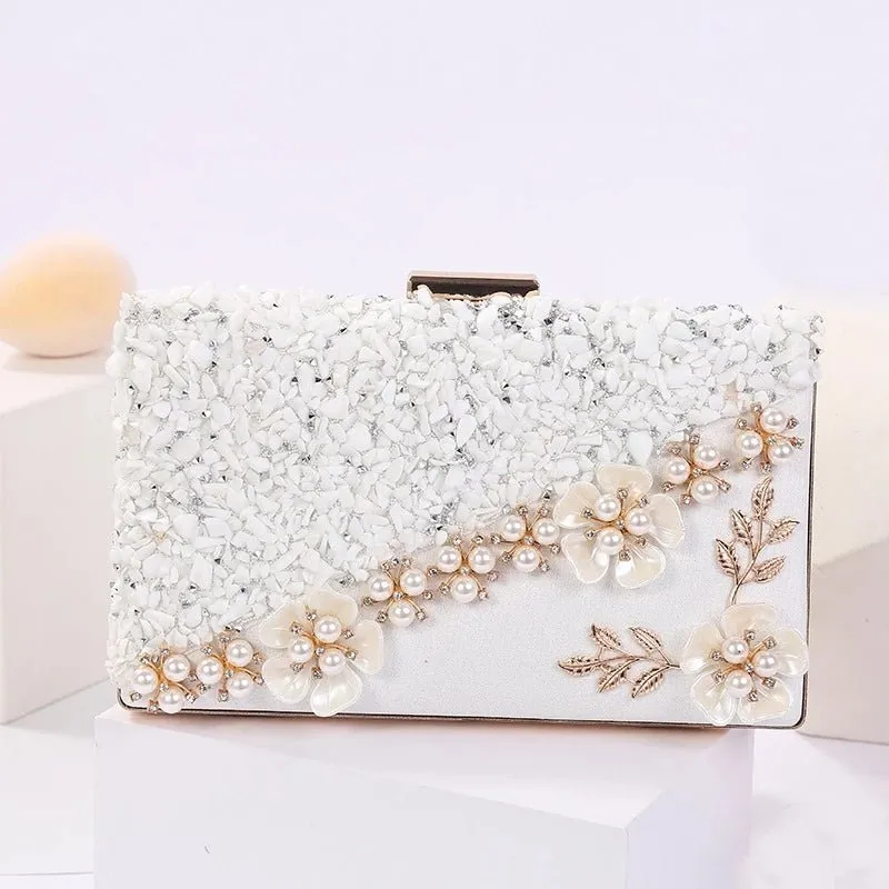 Luxy Moon Women's Crossbody Bag for Ladies Flower Sequin Clutch Purse