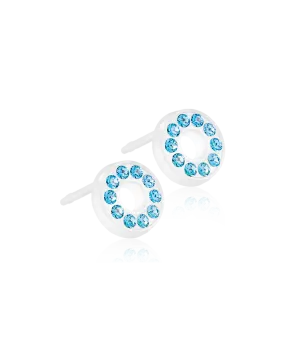 Medical Plastic Brilliance Puck Hollow 8 mm, Skin Friendly Earrings Ireland