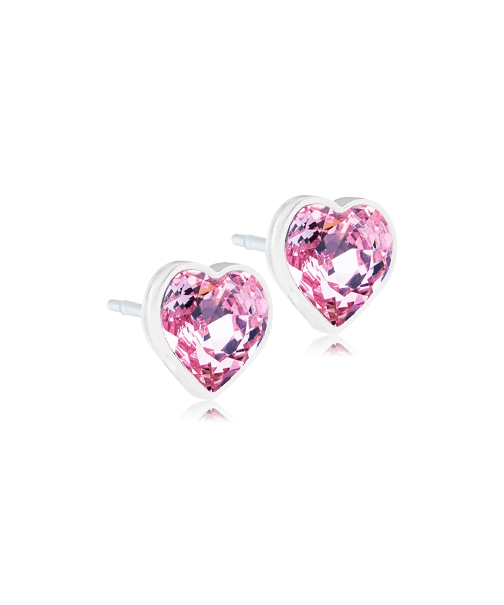 Medical Plastic - Heart Earring 6mm Skin Friendly Earrings Ireland