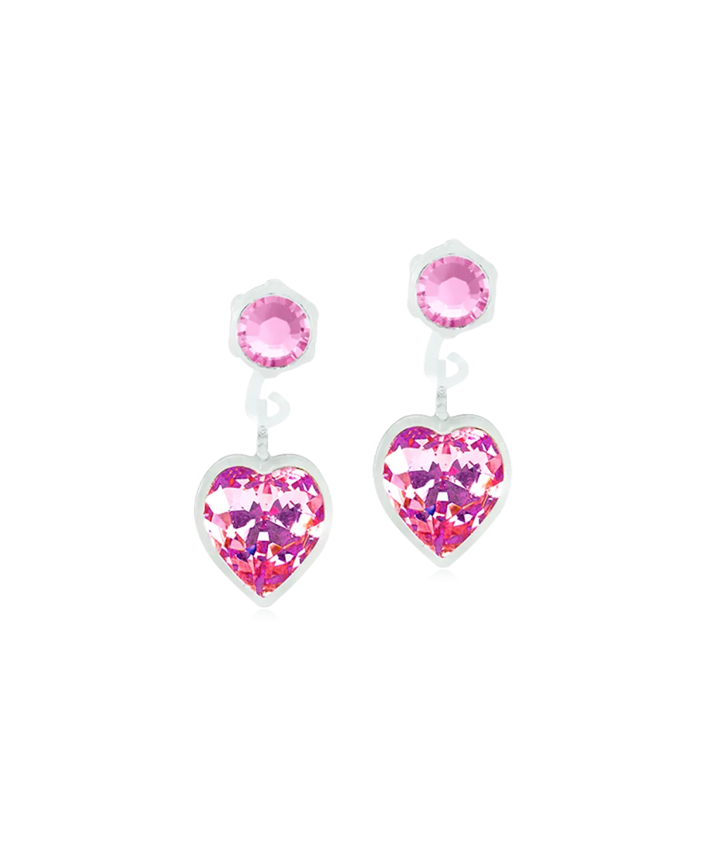 Medical Plastic - Pendant Heart Earring 4/6mm