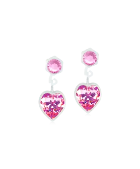 Medical Plastic - Pendant Heart Earring 4/6mm