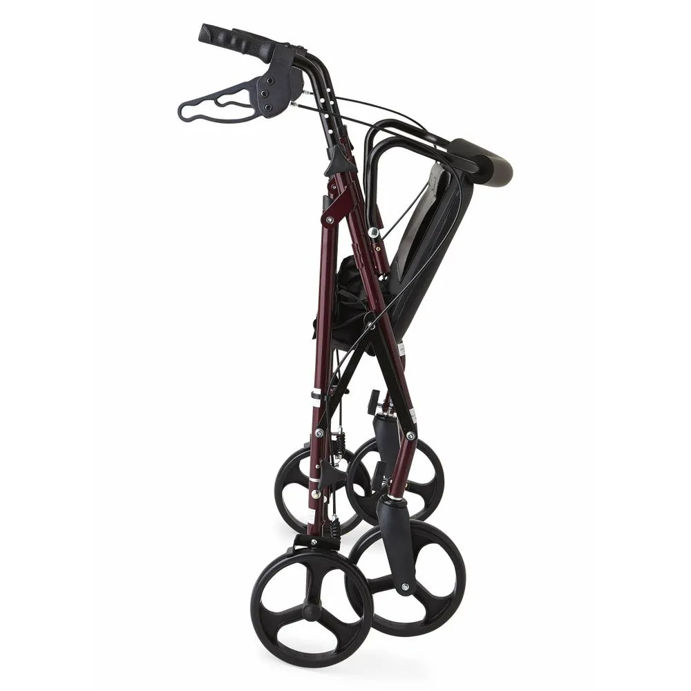 Medline Guardian MDS86800XWS Bariatric Rolling Walker with Seat, Burgundy