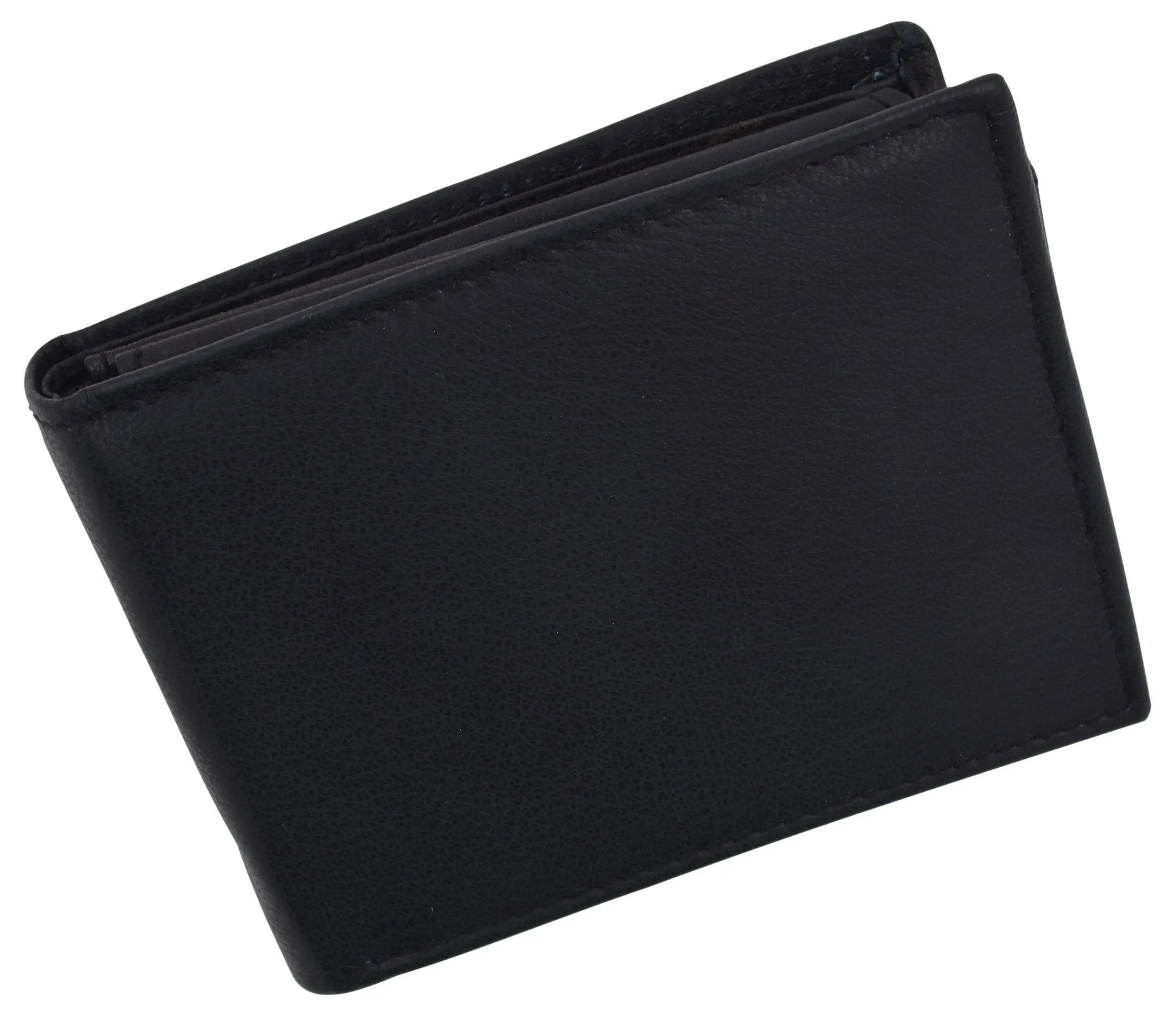 Men's Leather RFID Blocking Double Flap Up ID Windows Bifold Card Holder Wallet / RFID590GT