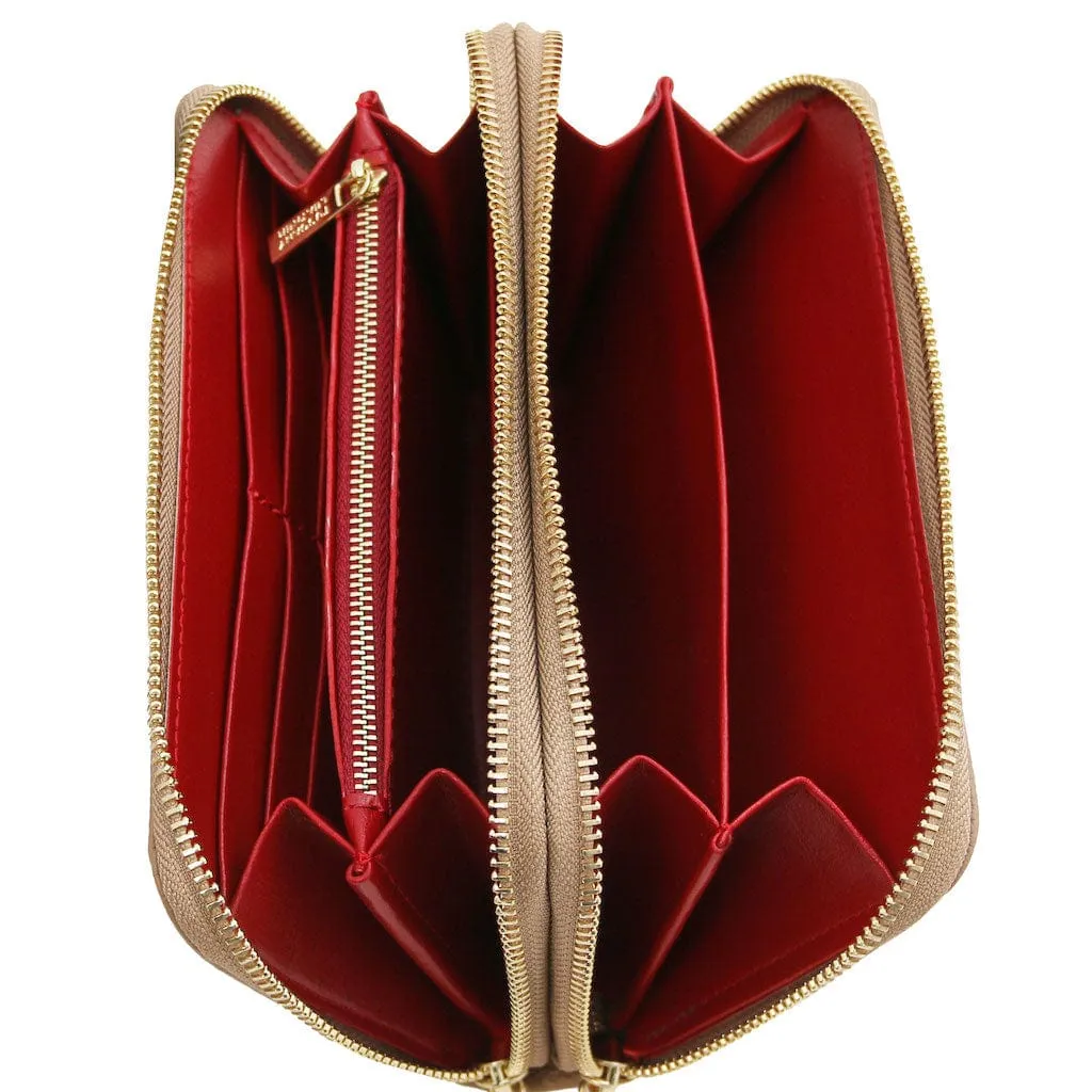 Mira - Double zip around leather wallet | TL142331