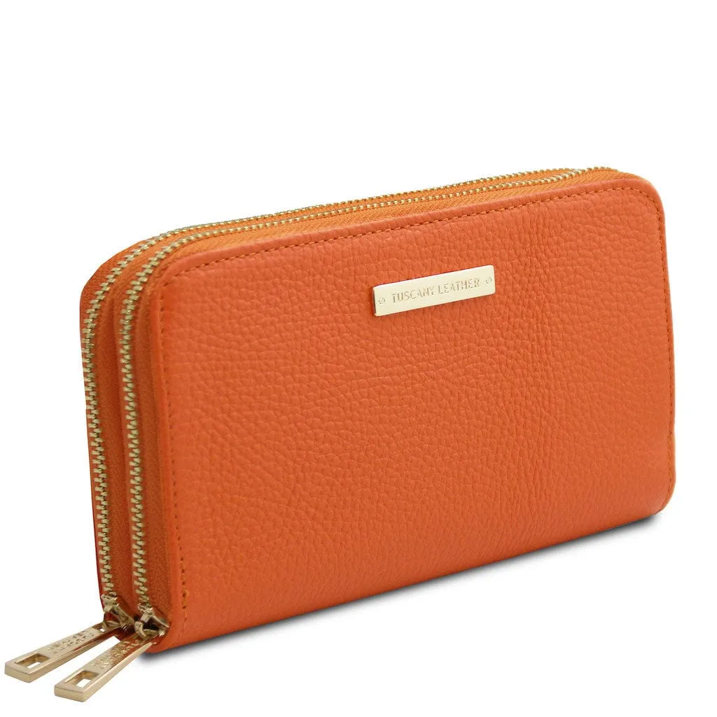 Mira - Double zip around leather wallet | TL142331