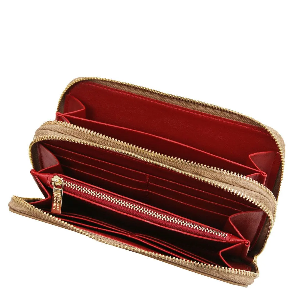 Mira - Double zip around leather wallet | TL142331