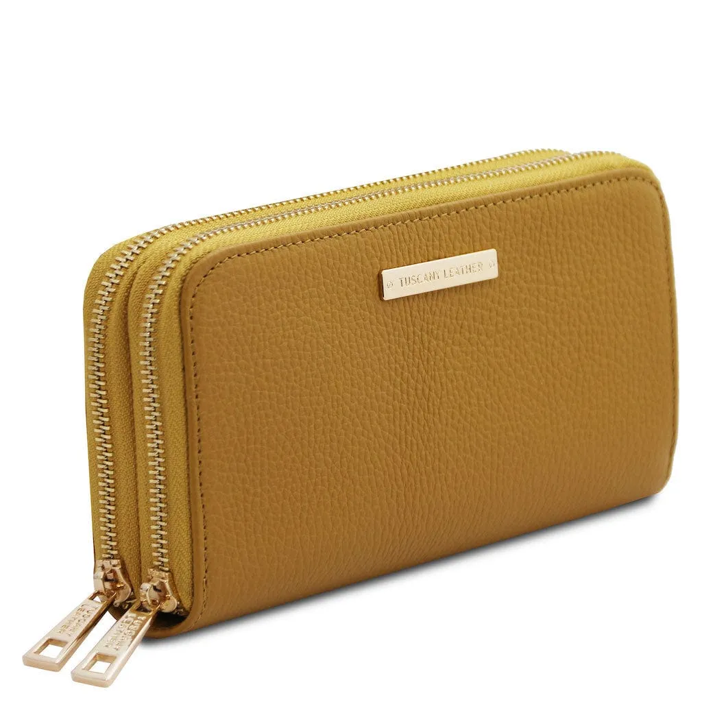 Mira - Double zip around leather wallet | TL142331