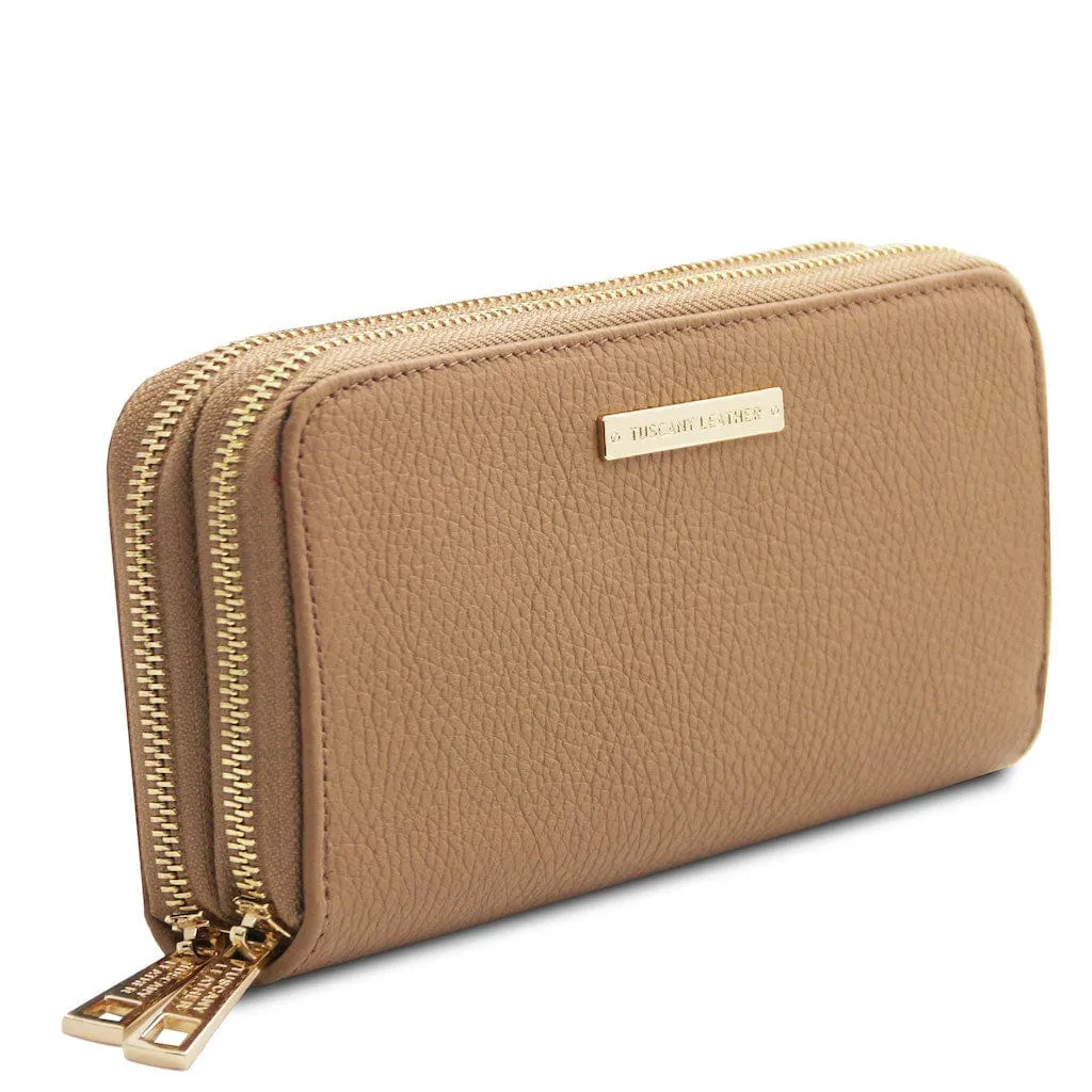 Mira - Double zip around leather wallet | TL142331