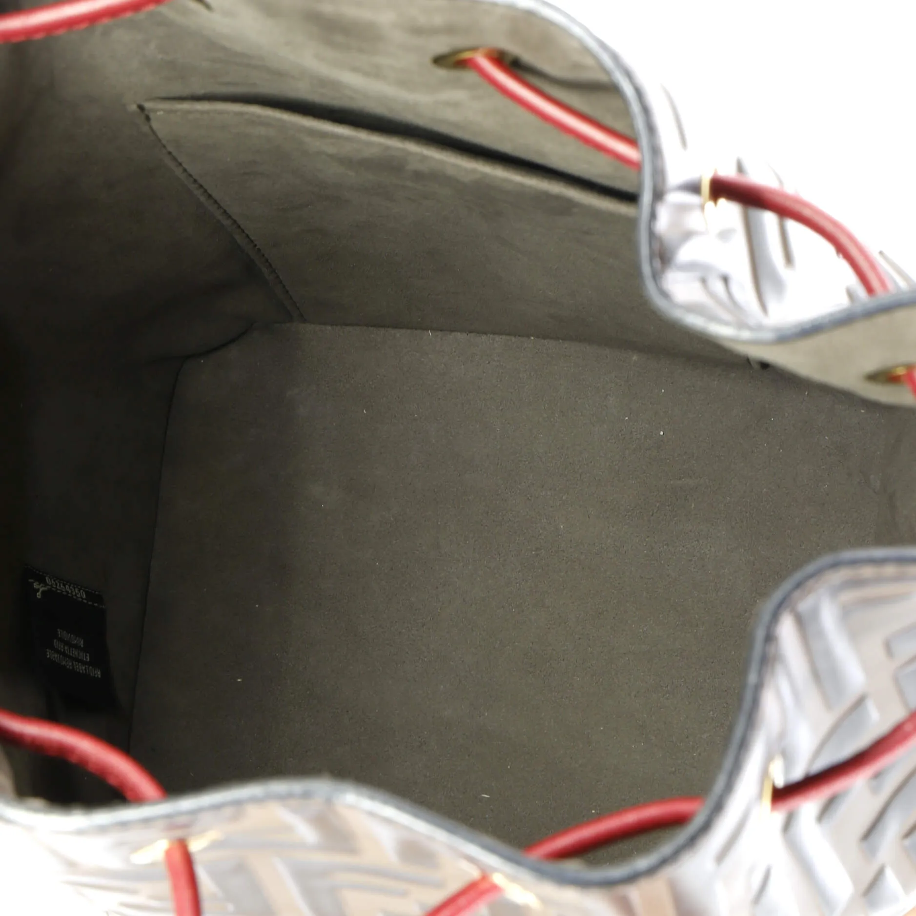 Mon Tresor Bucket Bag Zucca Embossed Leather Small