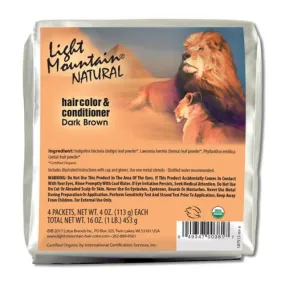 Natural Hair Color & Conditioner Dark Brown 16 Oz By Light Mountain