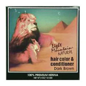 Natural Hair Color & Conditioner Dark-Brown 4 Oz By Light Mountain