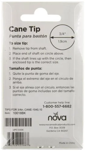 NOVA Medical Products Cane Tip, Black