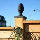 Nuvo Iron 6″ x 6″ Black Aluminum Ornamental Pineapple Post Cap
