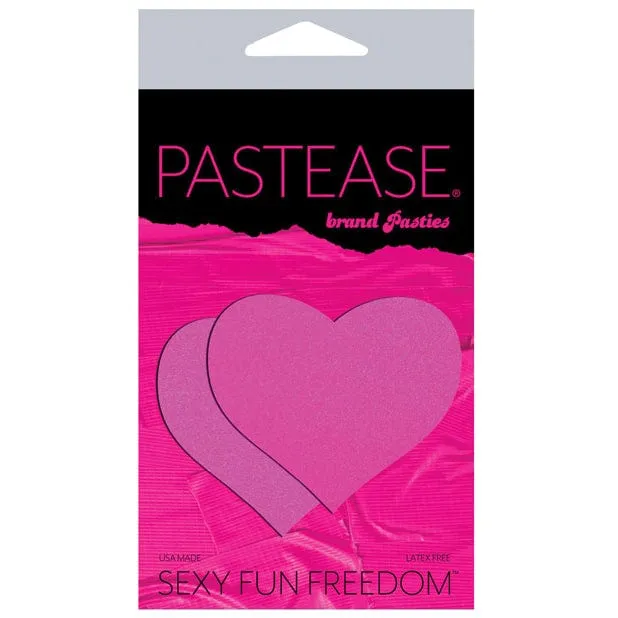 Pastease - Basic Heart Black Light Reactive Pasties Nipple Covers