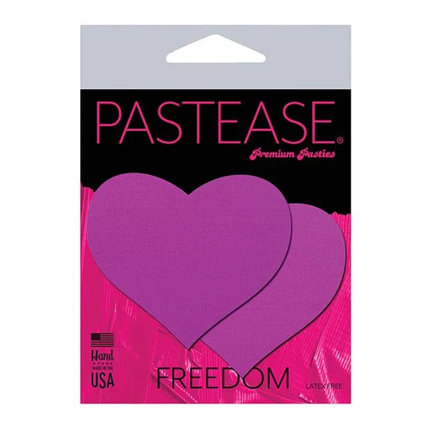 Pastease - Basic Heart Black Light Reactive Pasties Nipple Covers