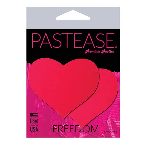 Pastease - Basic Heart Black Light Reactive Pasties Nipple Covers