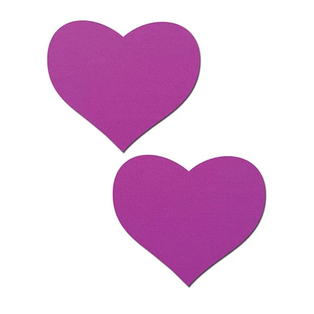 Pastease - Basic Heart Black Light Reactive Pasties Nipple Covers