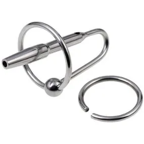 Penis Plug / Sound J shaped Plug with Glans Ring