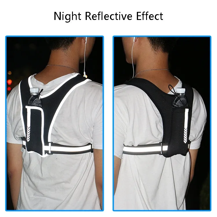 Running Reflective Vest Bag Outdoor Sports Mobile Phone Chest Bag(Luminous Upgrade)