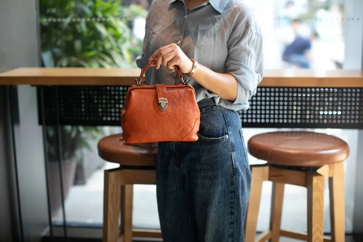 Small Leather Doctors Bag Purses For Women