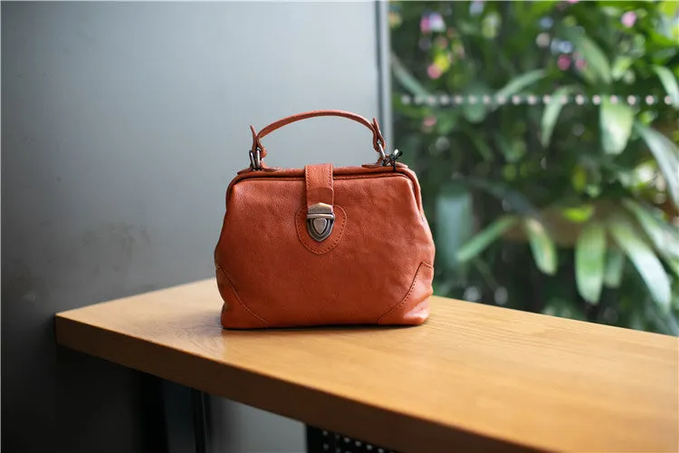 Small Leather Doctors Bag Purses For Women
