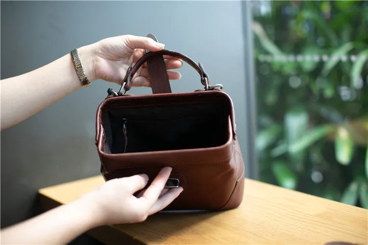 Small Leather Doctors Bag Purses For Women