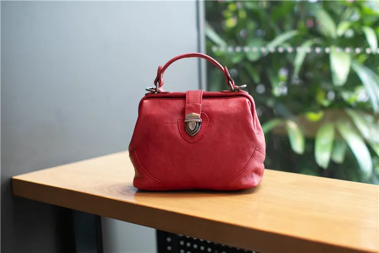 Small Leather Doctors Bag Purses For Women