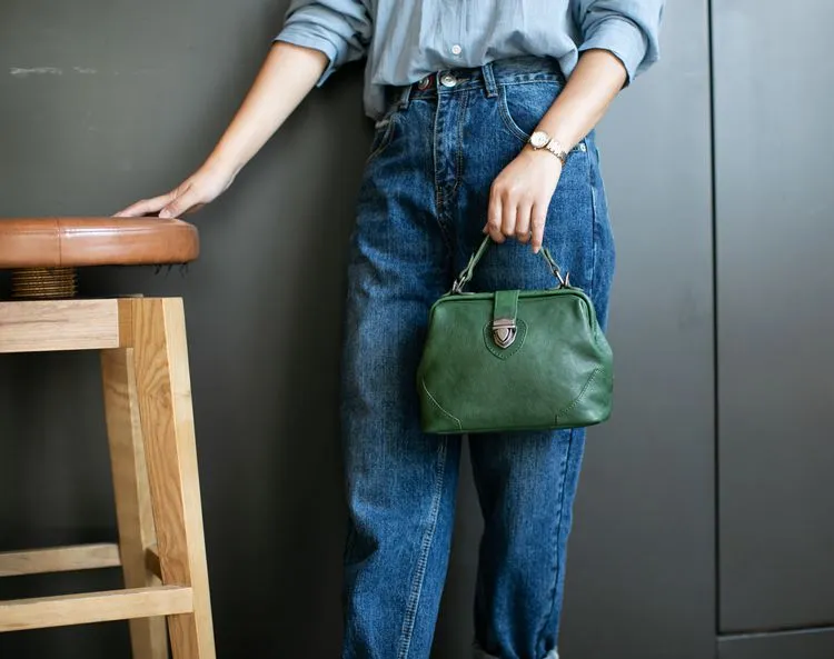 Small Leather Doctors Bag Purses For Women