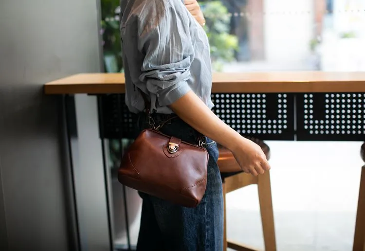 Small Leather Doctors Bag Purses For Women