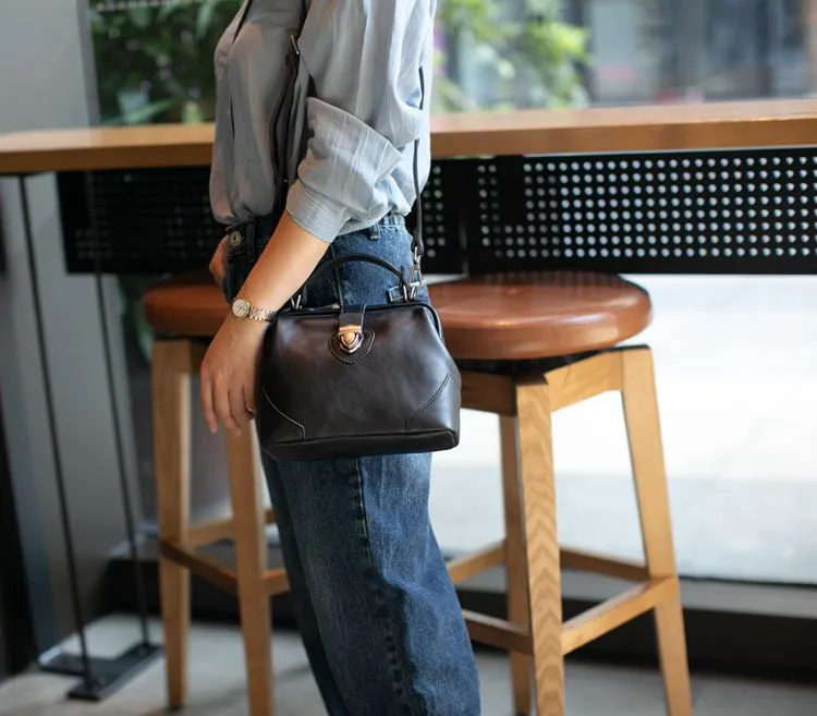 Small Leather Doctors Bag Purses For Women