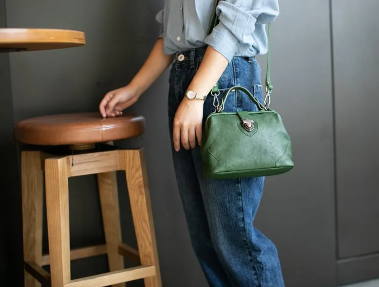 Small Leather Doctors Bag Purses For Women