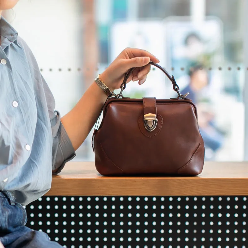 Small Leather Doctors Bag Purses For Women