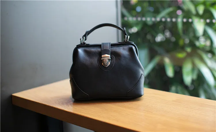 Small Leather Doctors Bag Purses For Women
